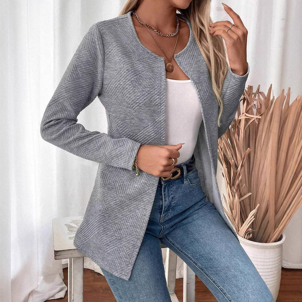 GR | Einfaches Temperament Pendeln Schlanke Passform Cardigan Jacke Oberbekleidung