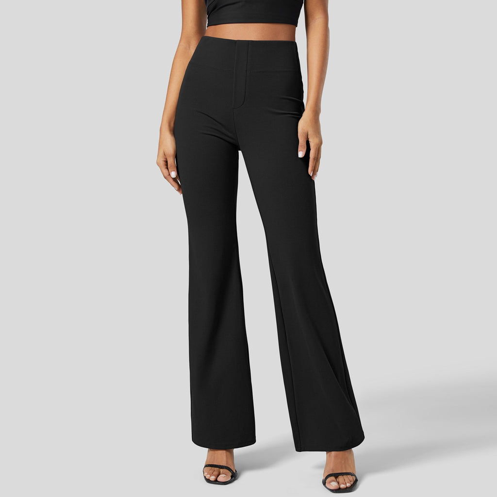 GR | High-waisted, butt-lifting, wide-leg sports micro-pull-on pants