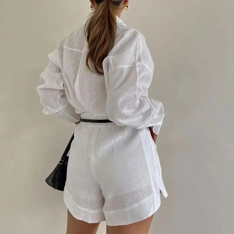 GR | Casual two-piece set: shirt and shorts