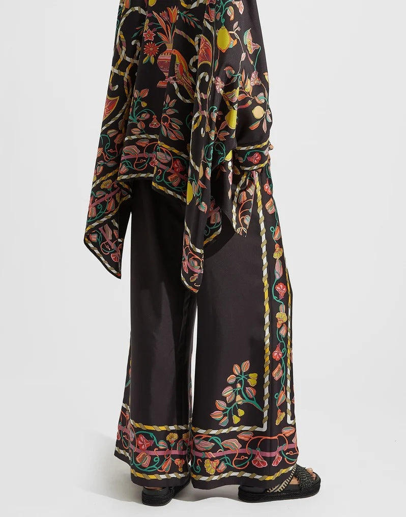GR | Stand-up collar top and trouser set 