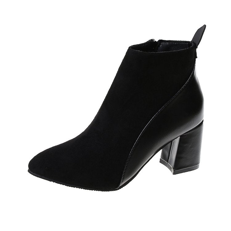Women's fashionable and elegant ankle boots with trendy block heel, size GR