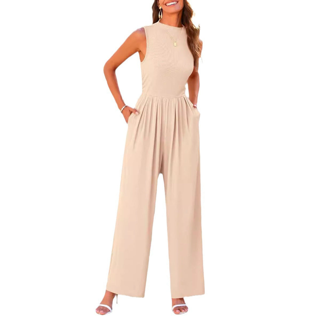 Women's jumpsuit with elegant wrap design, size