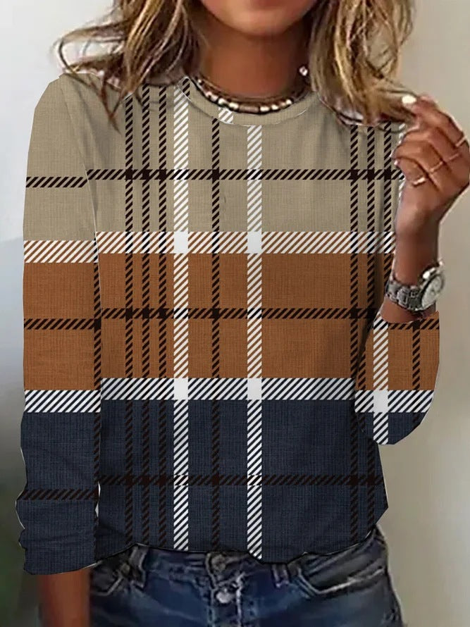 GR | Printed casual pullover top 