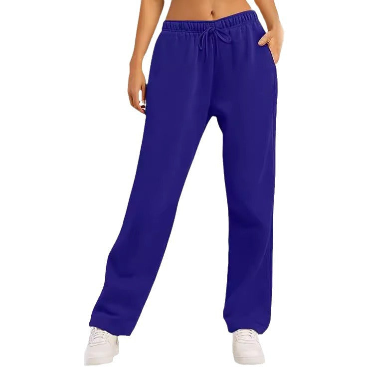 Damen Bequeme Freizeithose mit elastischem Bund und seitlichen Taschen GR