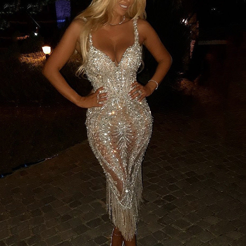 GR | Sequin dress with long sleeves
