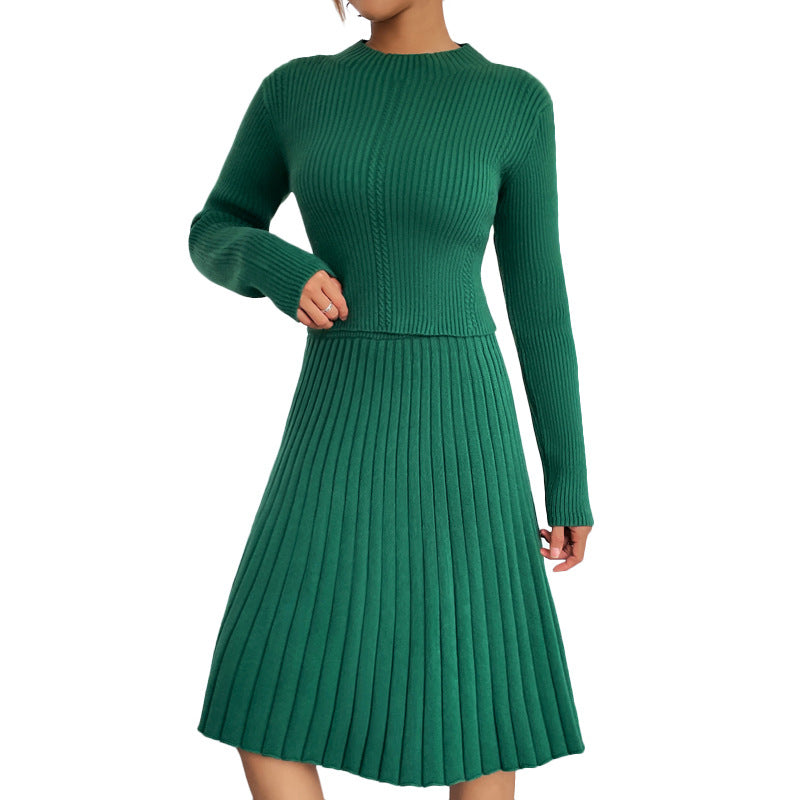 GR | A-line skirt knit sweater set 