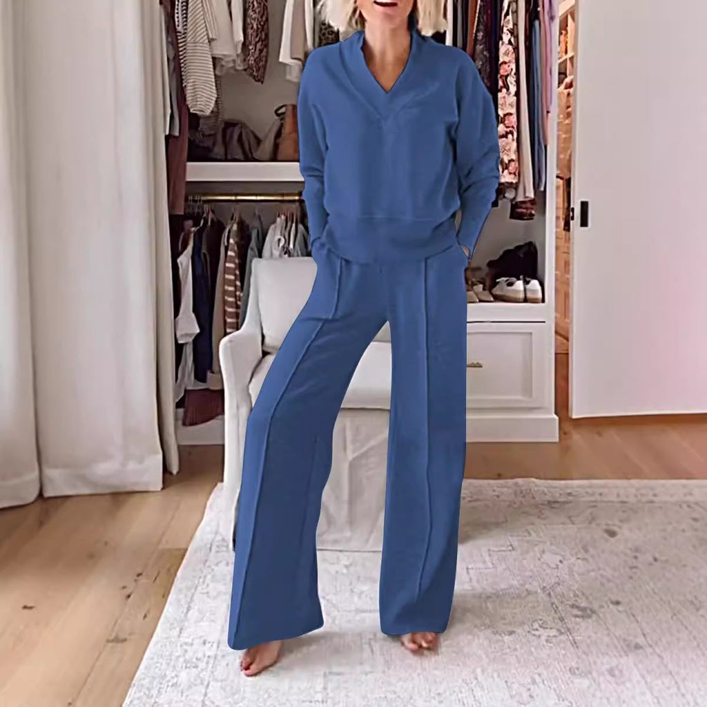 GR | Loose top and wide-leg trousers set 