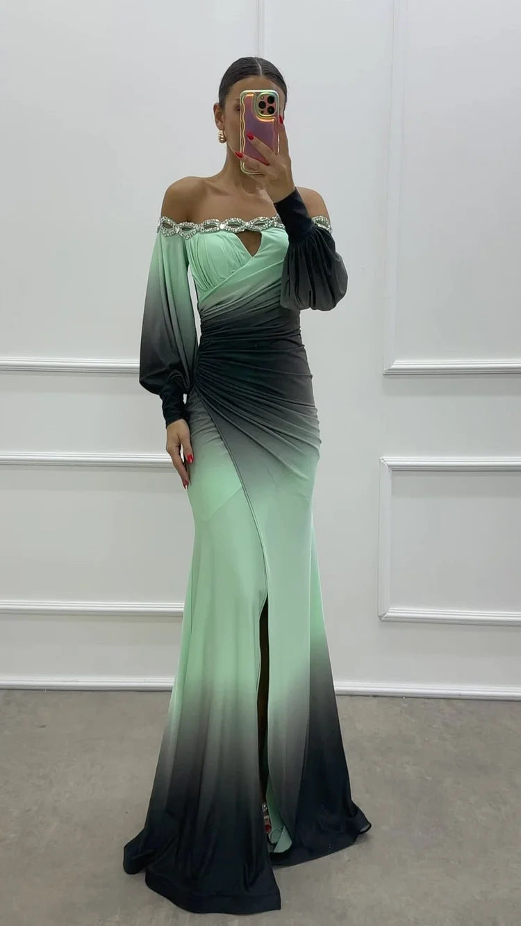 GR | Partykleid mit Camisole und positioniertem Schlitz in großer A-Linie