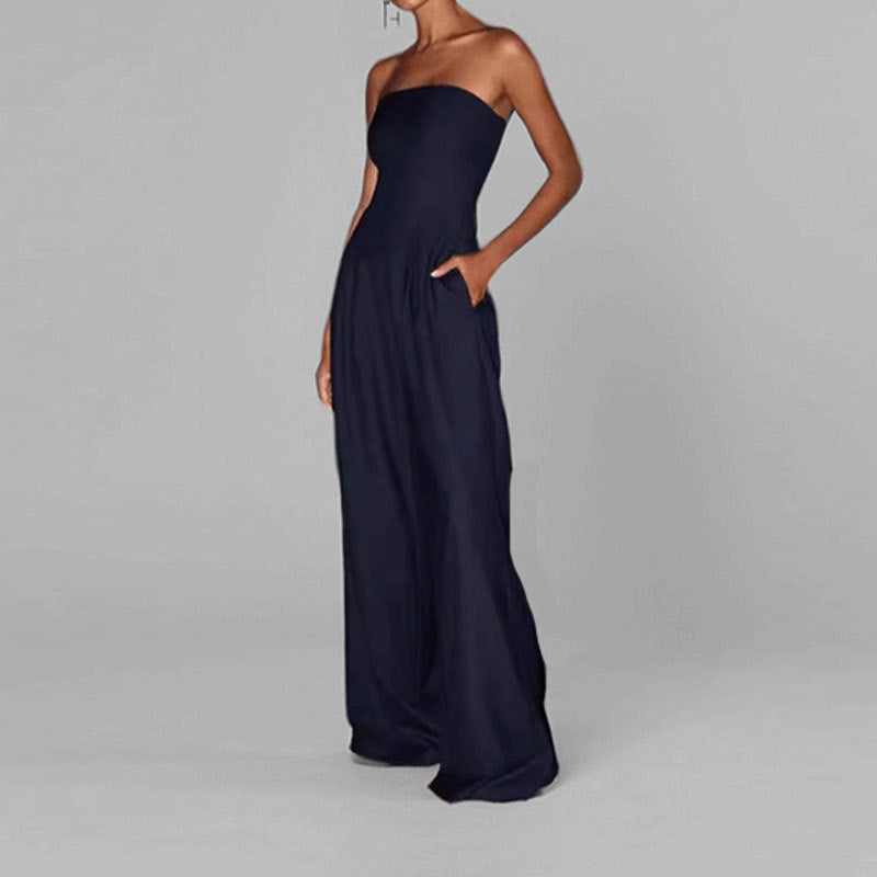 Women's jumpsuit with elegant off-the-shoulder design and wide leg, size [size]