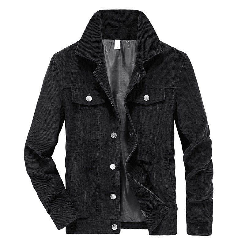 GR | Casual long-sleeved corduroy jacket with buttons