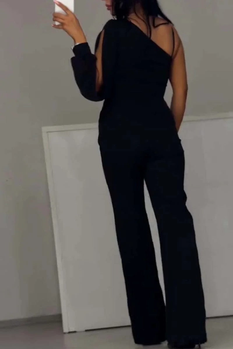GR | Sexy one-sided high-slit jumpsuit