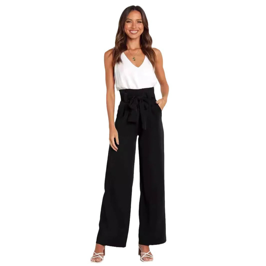 GR | Stylish lacing bow summer trousers 