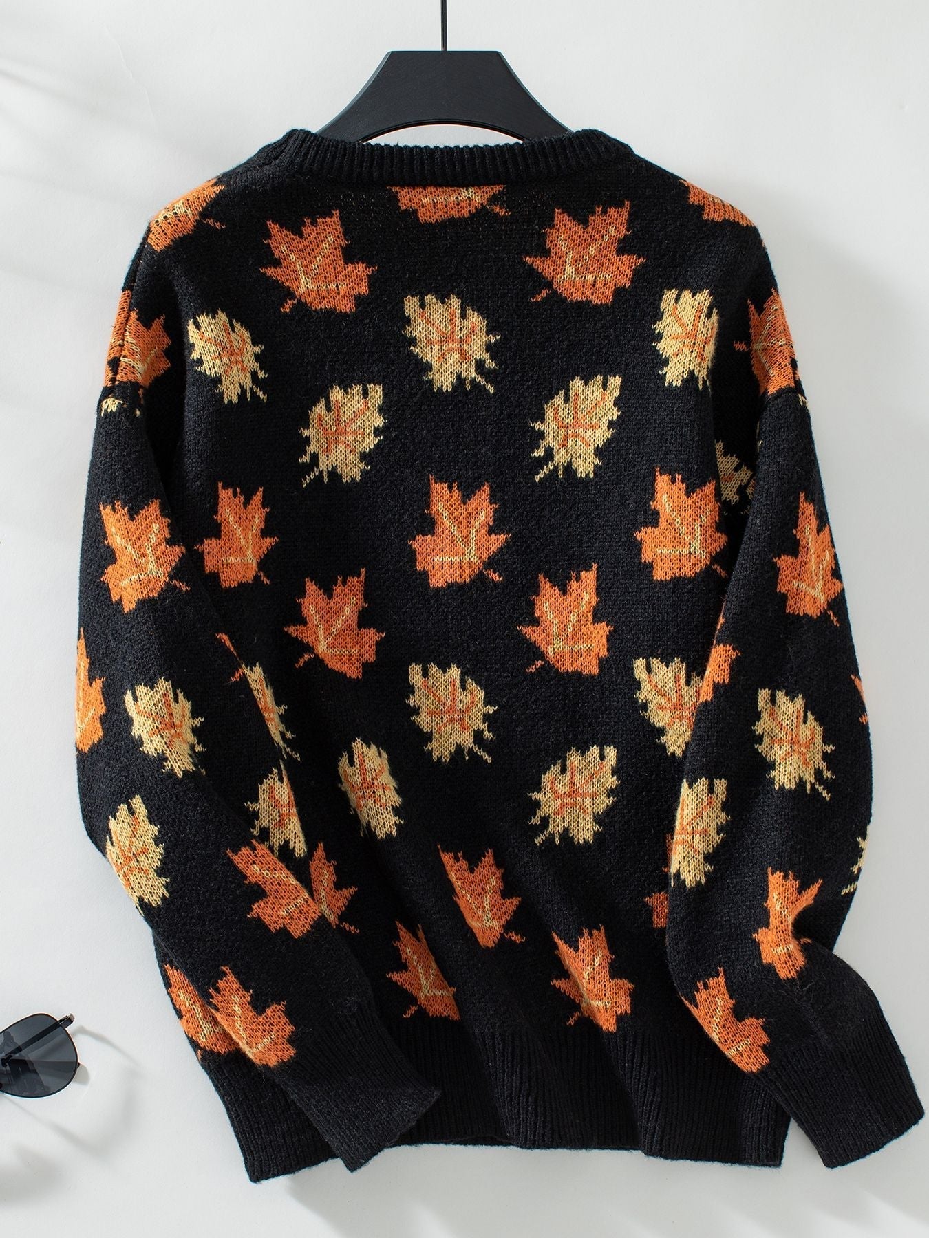 GR Maple Leaf Jacquard Freizeit Pullover Sweater
