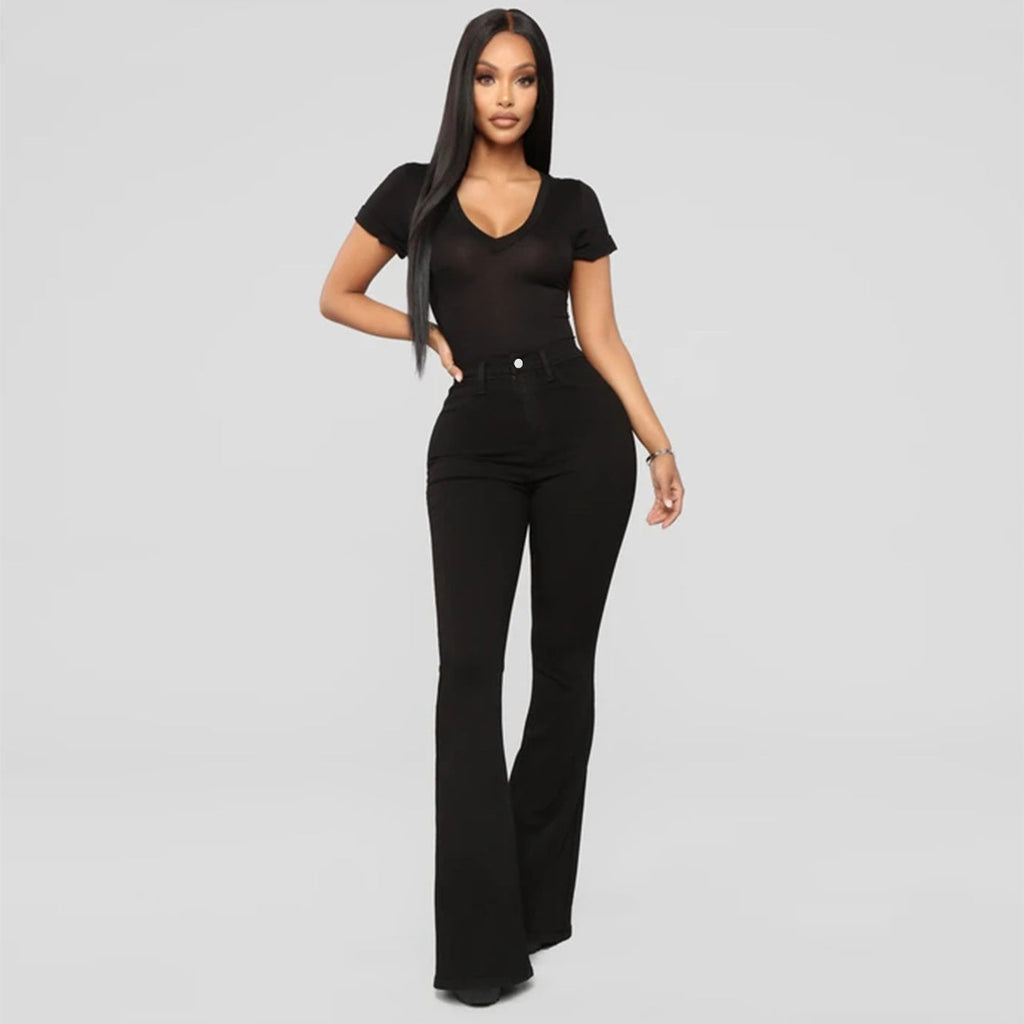 GR | Damen High Waist Demon Jeans mit geradem Bein