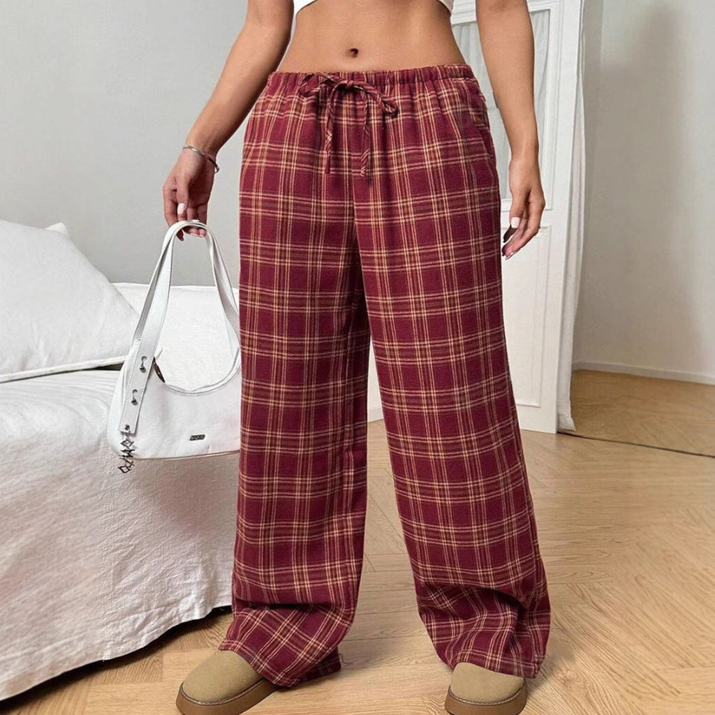 Damen Karierte Freizeithose GR