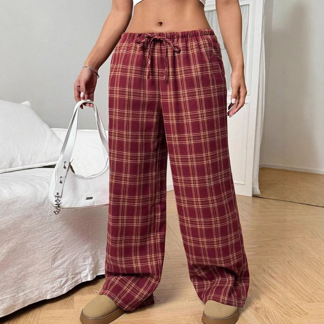 Damen Karierte Freizeithose GR
