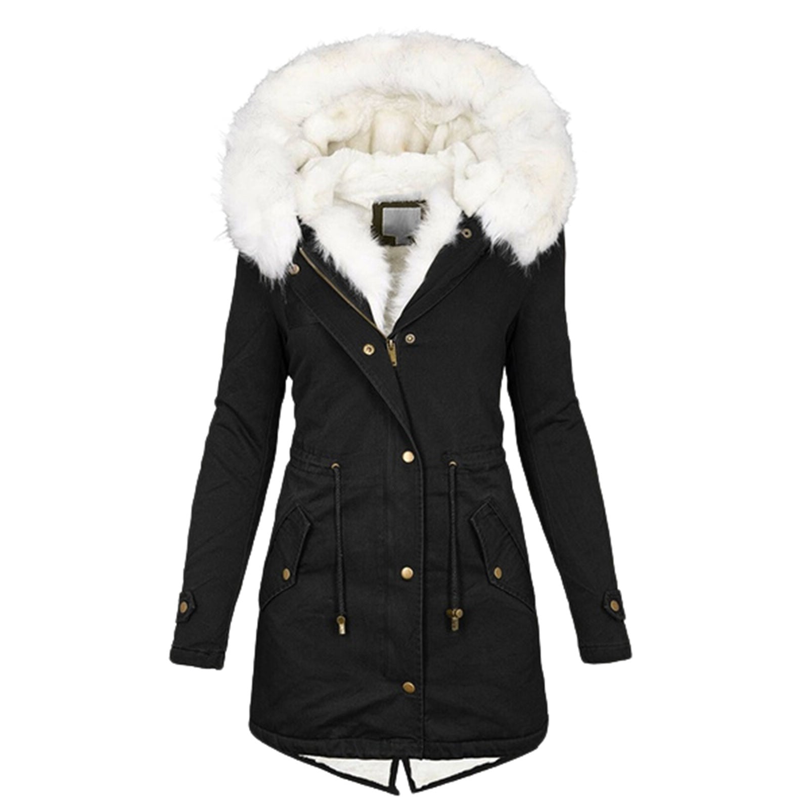 GR | Padded jacket with warm plush lining for women