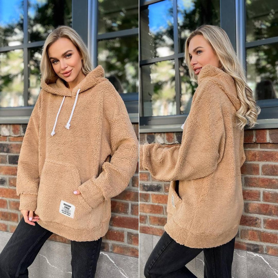 Damen Kuscheliger Kapuzenpullover aus Fleece GR