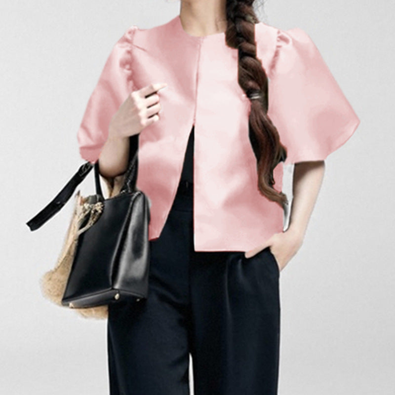 Damen Bluse mit voluminösen Puffärmeln und modernem Design GR