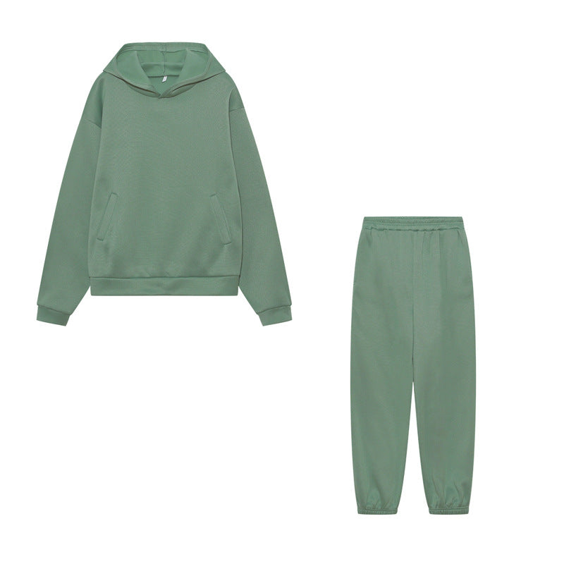 Women's sporty set with hoodie and jogging pants, size