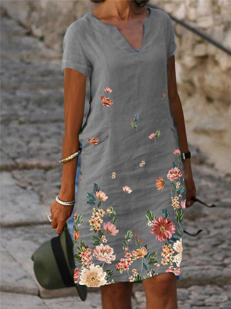 GR | Schickes Country Style Mini Kleid mit Blumen