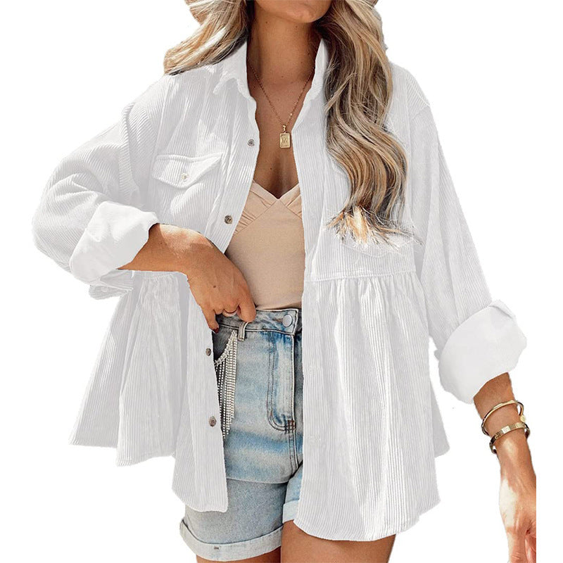 GR | Come Around Corduroy Babydoll Jacket (Made of Polyester)