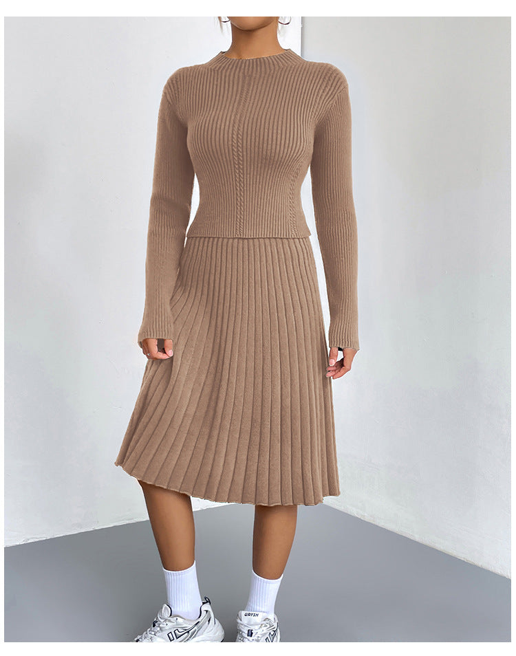 GR | A-line skirt knit sweater set 