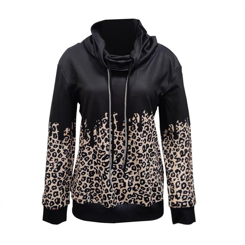 Damen Kapuzenpullover mit trendigem Animal-Print und lässigem Schnitt GR