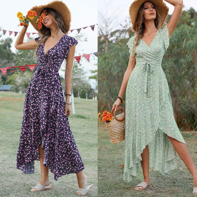 GR | Slim Fit Irregular Hem Maxi Dress 