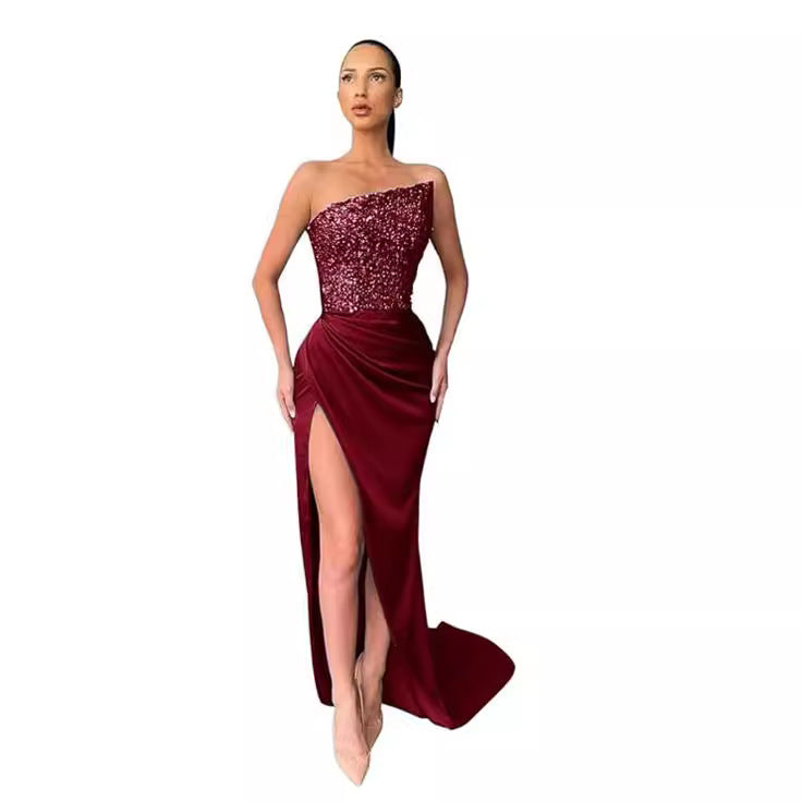 GR | Elegantes mittellanges Abendkleid