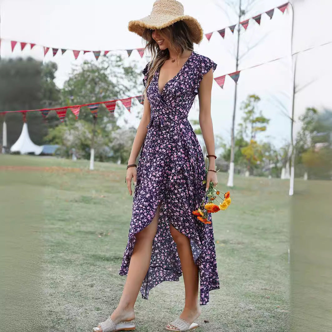 GR | Slim Fit Irregular Hem Maxi Dress 