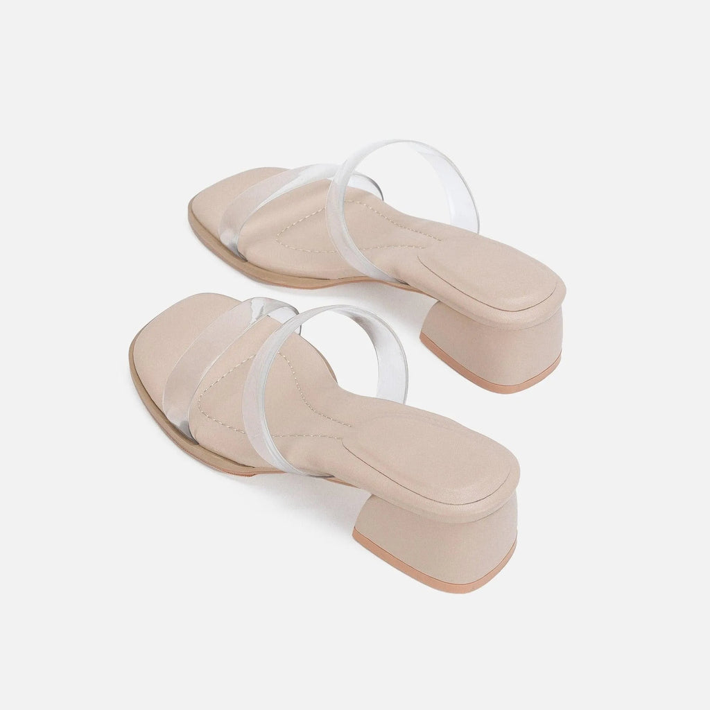 GR | Women's transparent mid-heeled sandals