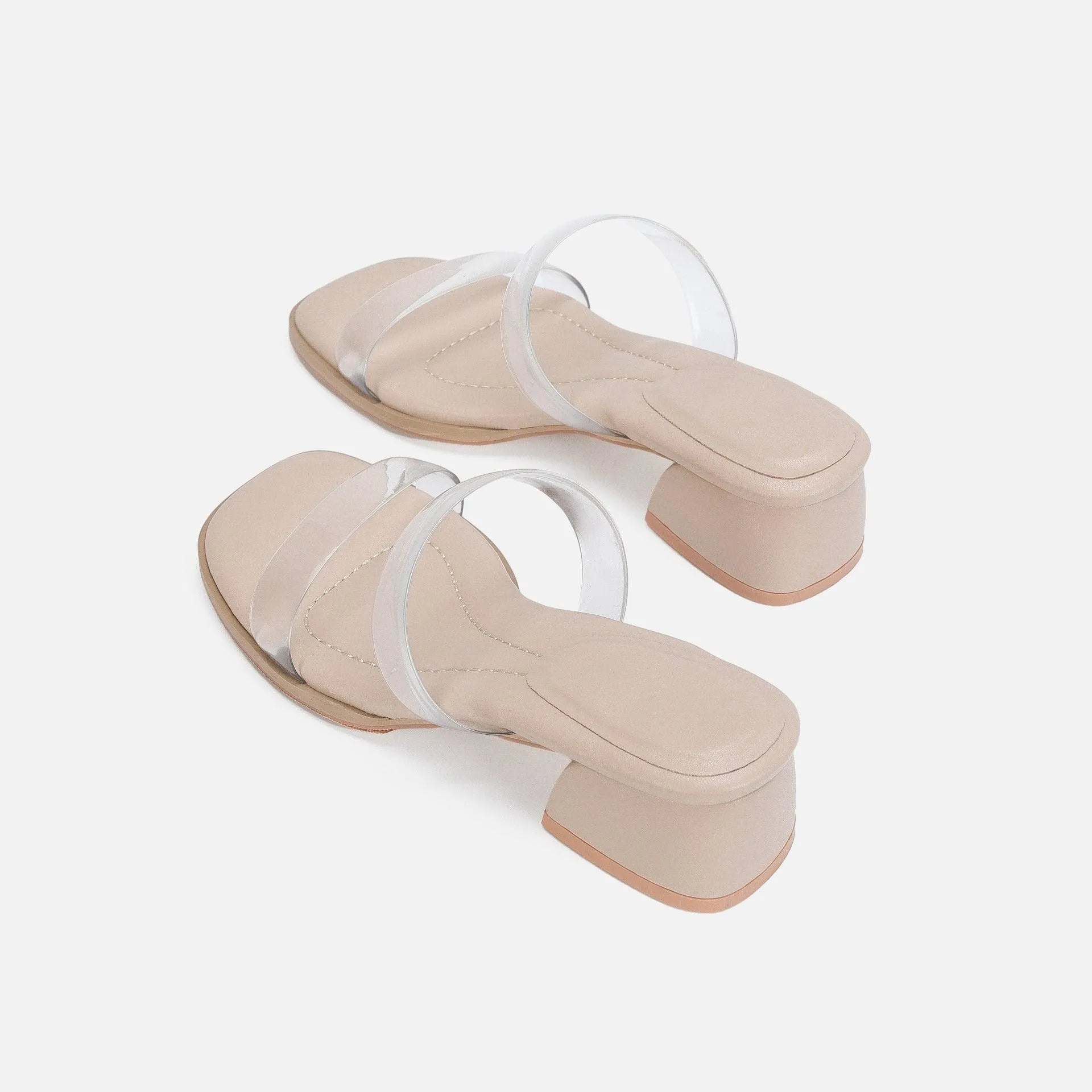 GR | Women's transparent mid-heeled sandals