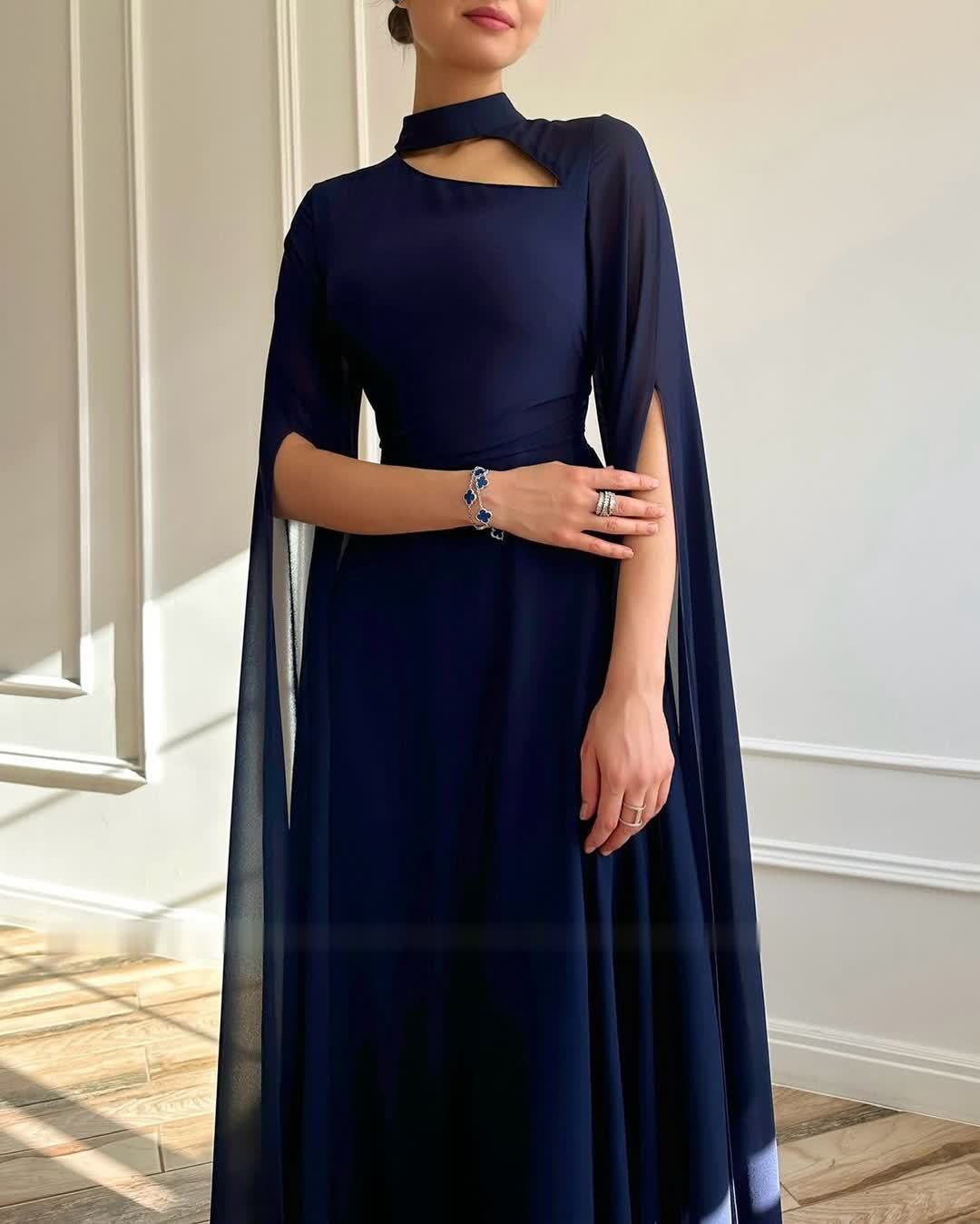 GR | Lightweight chiffon party cape