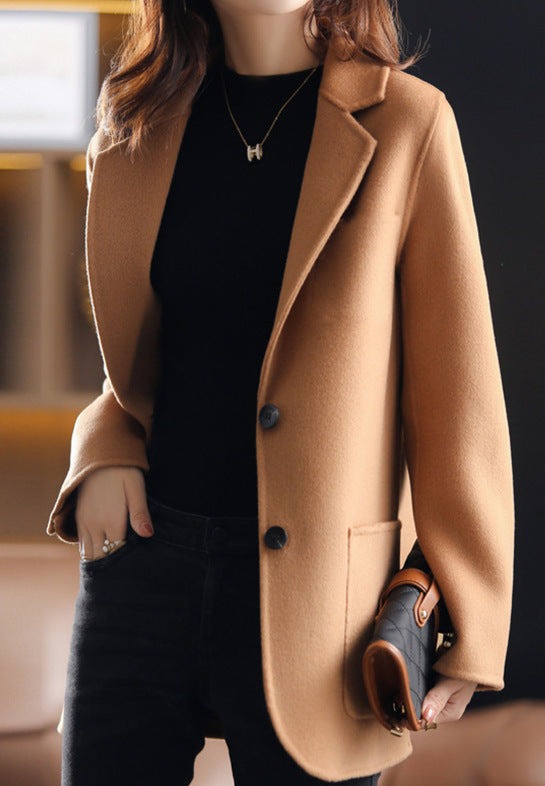 Autumn and winter thickened tweed women's blazers