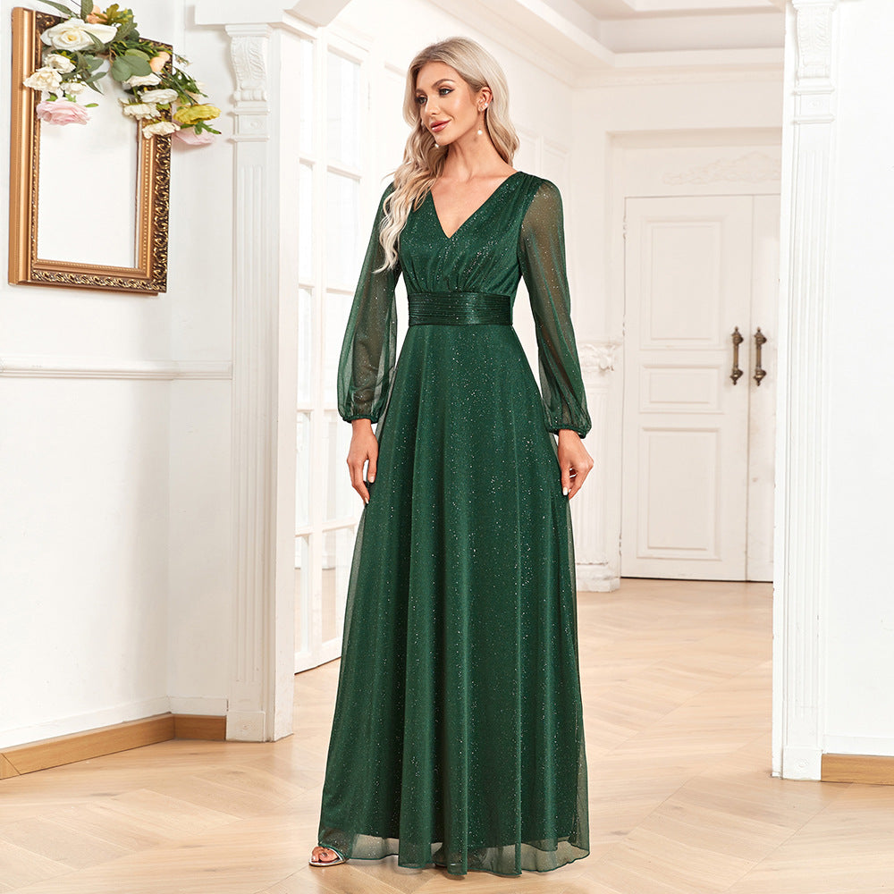 GR | Cocktail Evening Dress Kor Costumes Plus Size Long Host Solo Green Dress