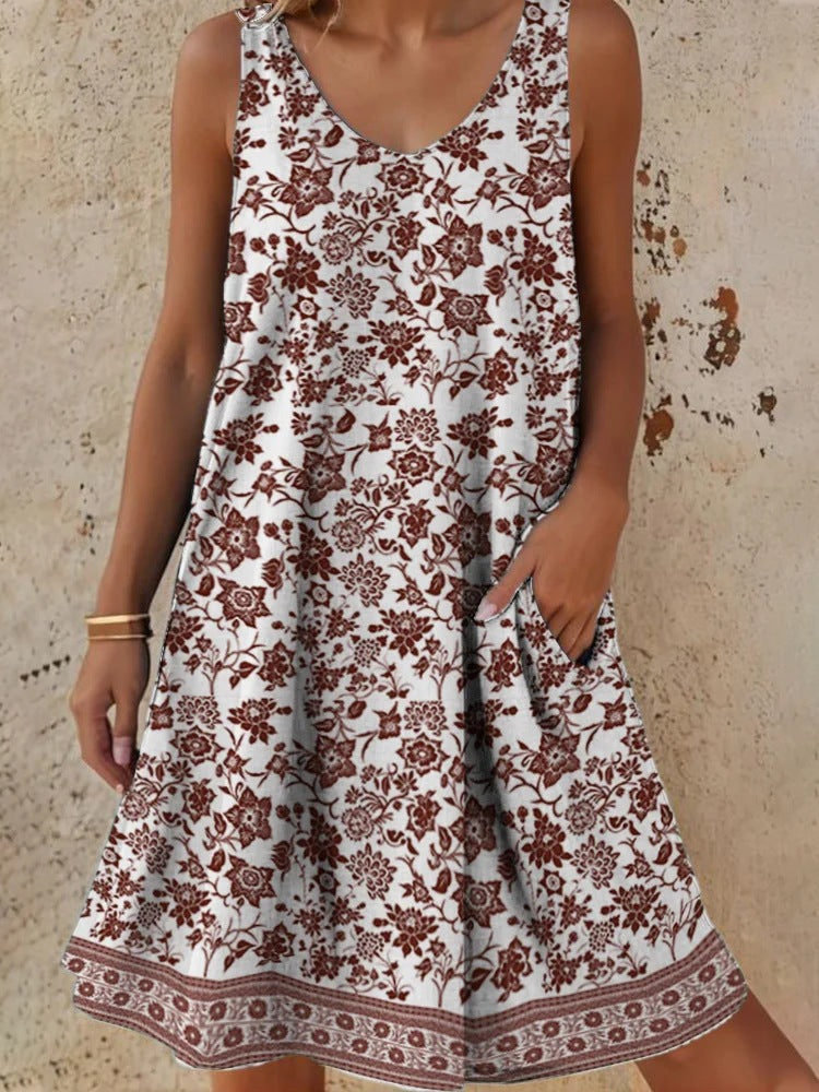 Damen Freizeitkleid mit lässigem Schnitt und floralem Design GR