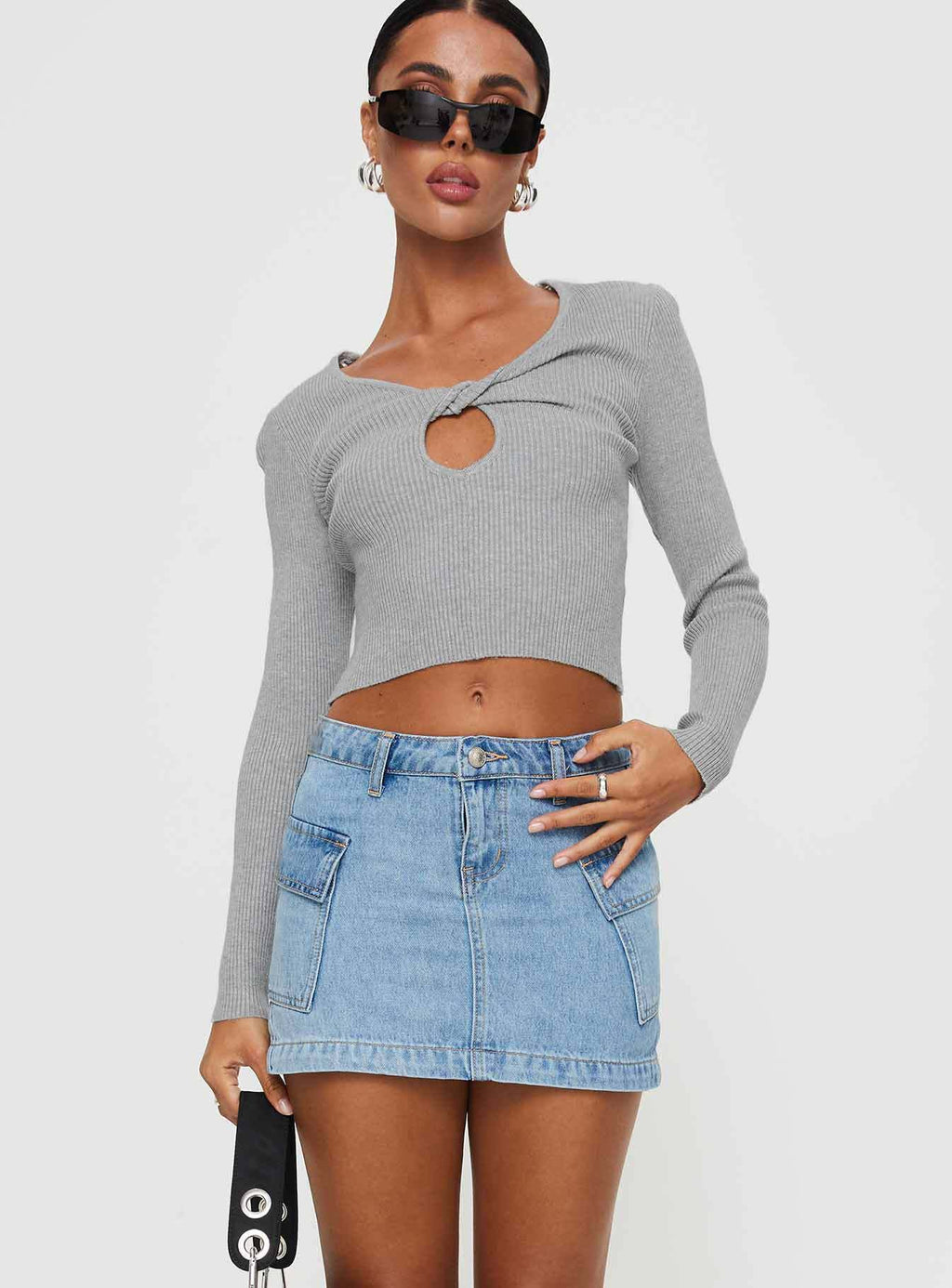 Damen Jeansrock mit praktischen Taschen und trendigem Schnitt GR