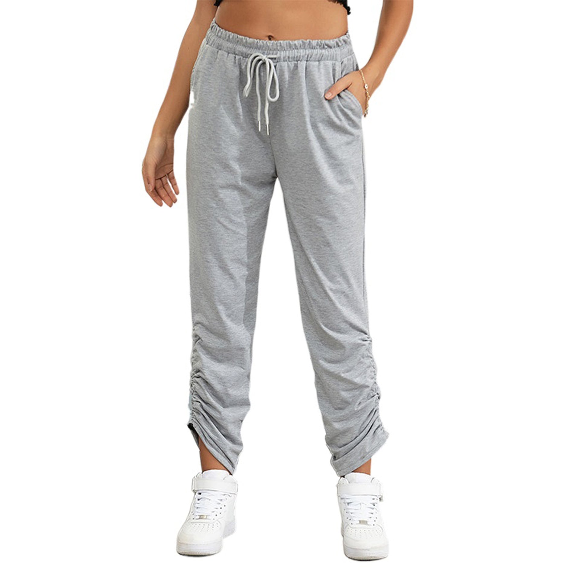 Damen Jogginghose mit stylischem Rüschendetail GR