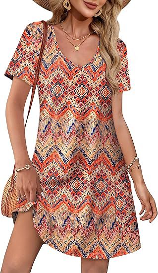 Women's Short Sleeve Casual Dress Size