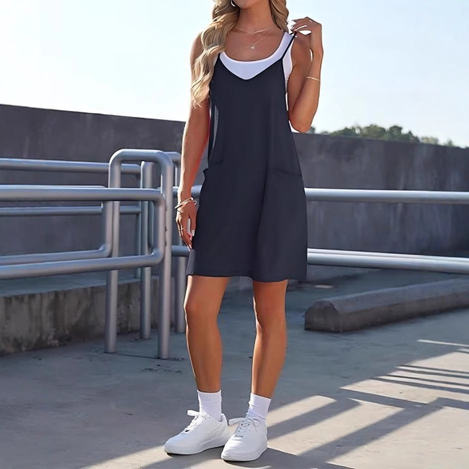 Damen Freizeitkleid mit praktischen Taschen und lockerem Schnitt GR