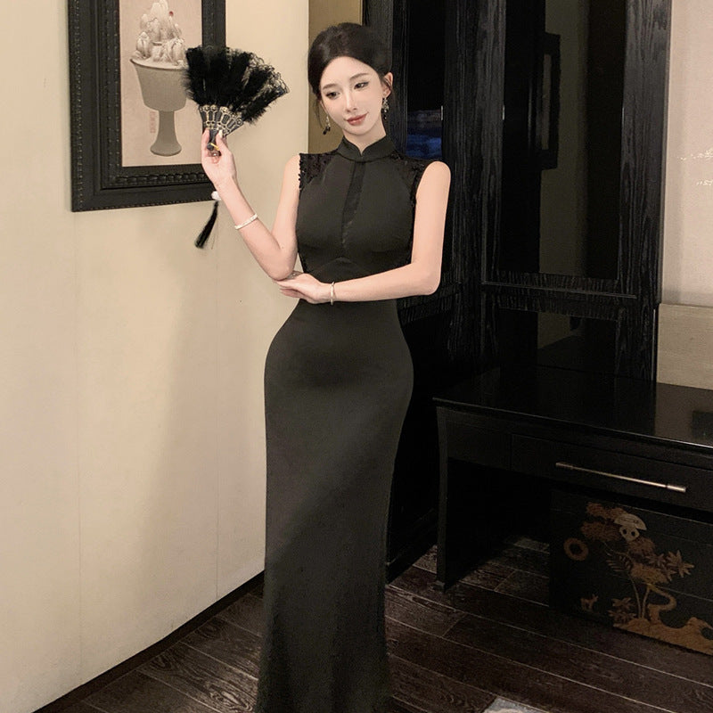 GR | Vintage Elegante Ärmellose Verbessertes Qipao Kleid