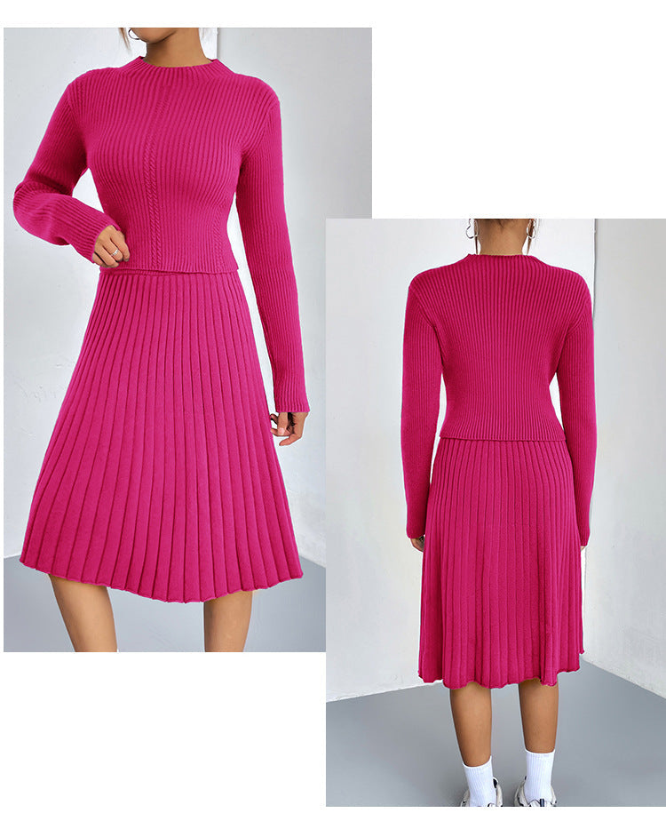 GR | A-line skirt knit sweater set 