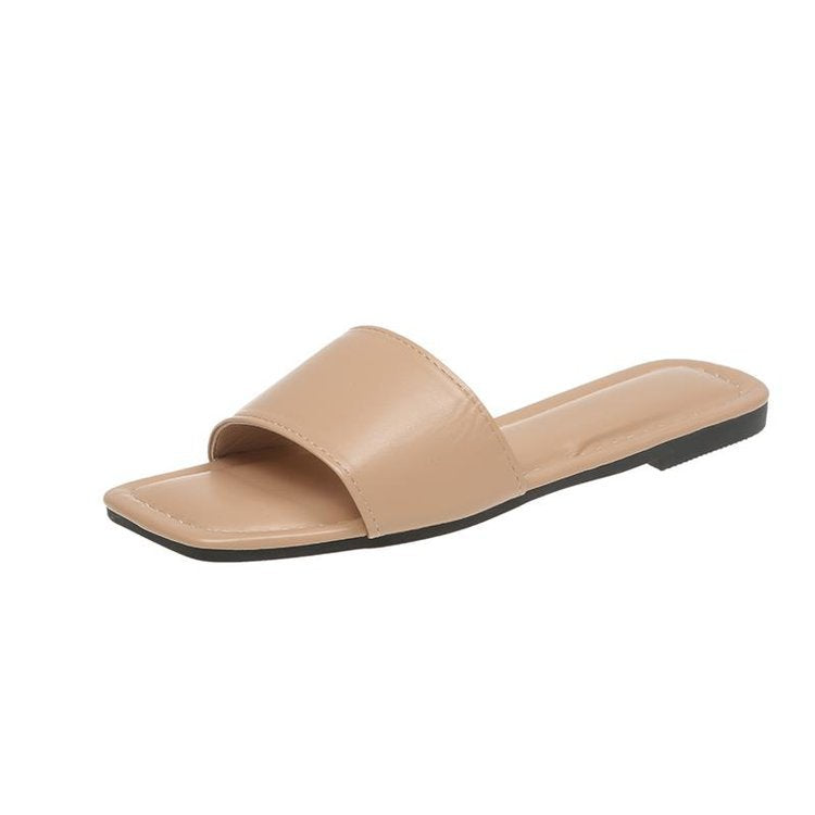 Women's open toe-post mules with an elegant design, size S