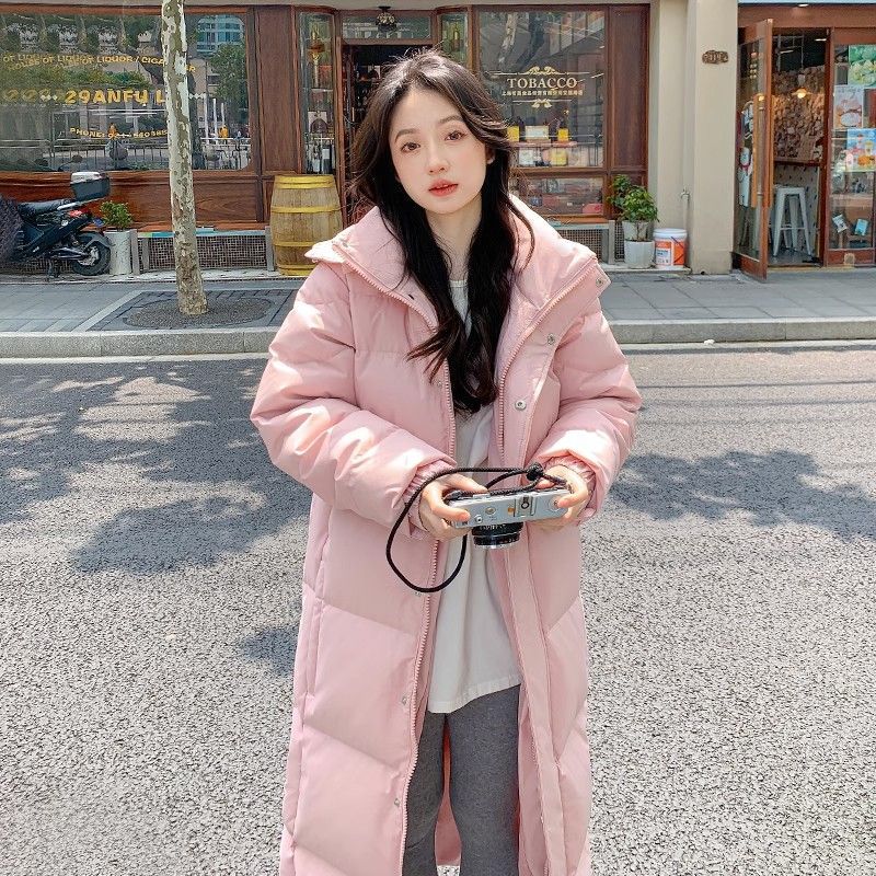 GR | Pleated coat with hood - Stylish winter clothing