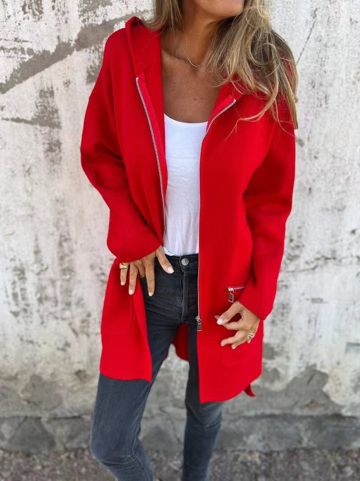 Women's stylish, cozy hooded jacket, size