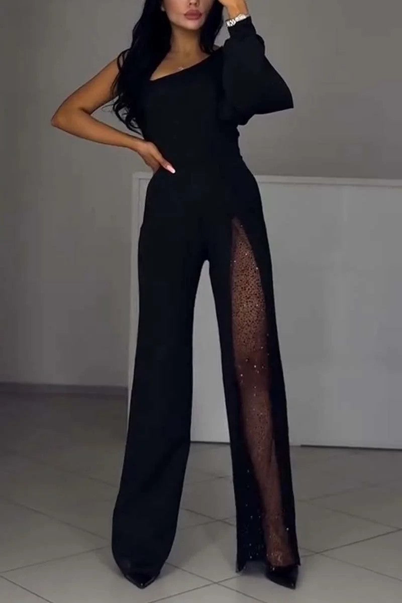 GR | Sexy one-sided high-slit jumpsuit