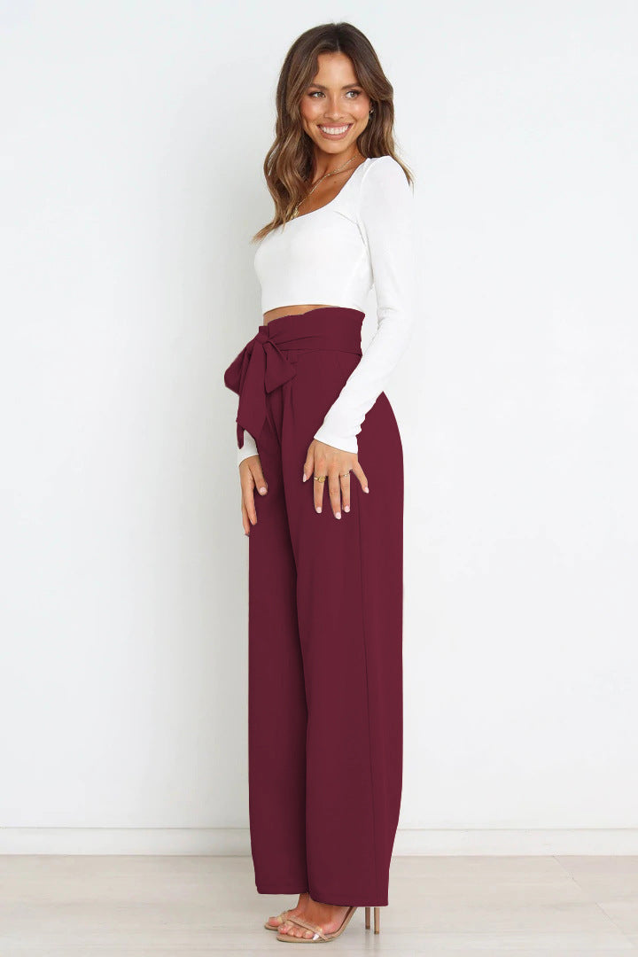 GR | Stylish lacing bow summer trousers 