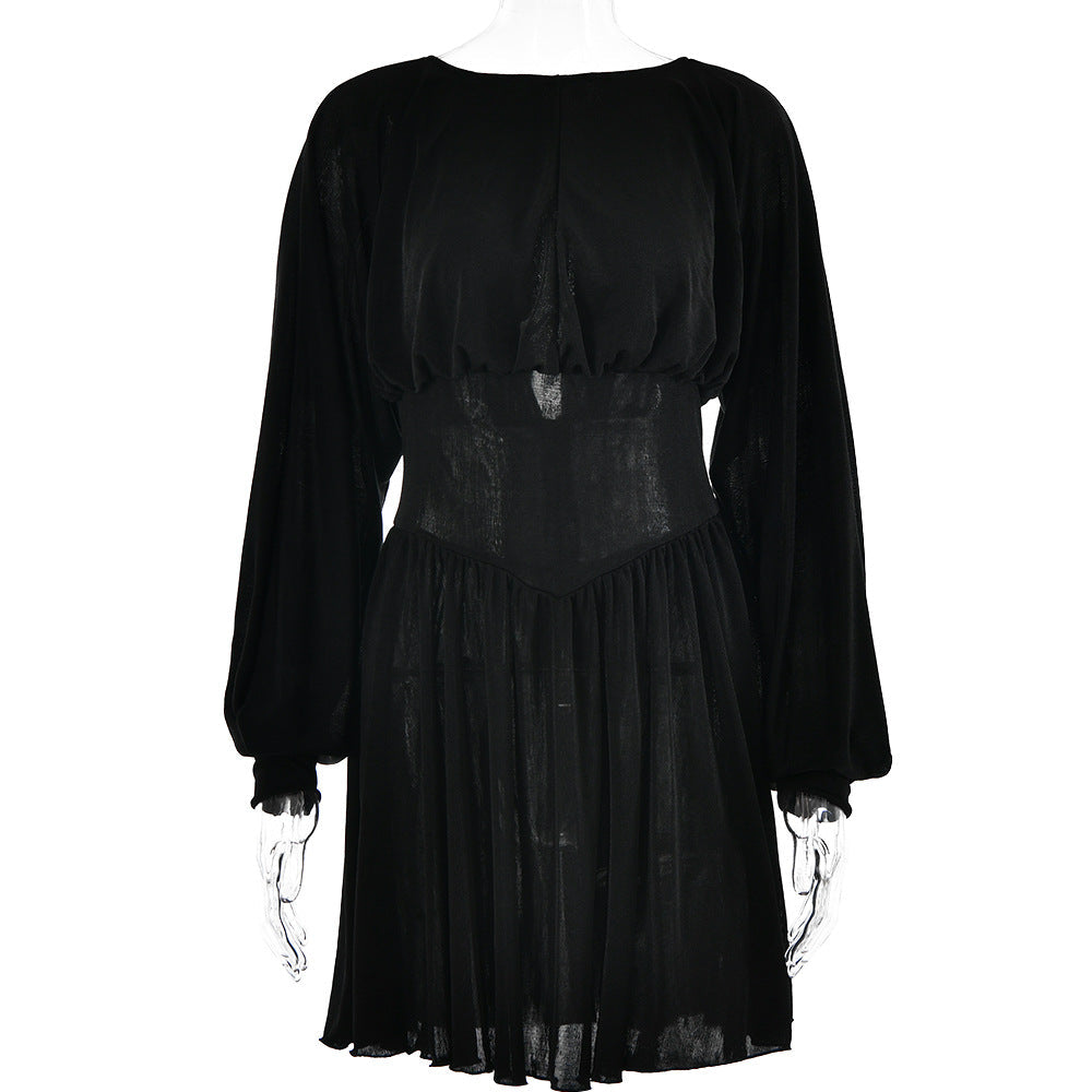 Damen Abendkleid mit weitem Ärmeldesign und schmeichelndem Schnitt GR