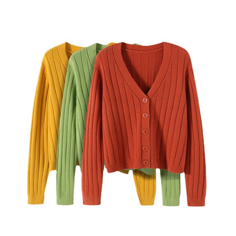 GR | Schnürgestrickter Pullover mit V-Ausschnitt für Damen